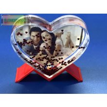 Hógömb "szív" lapos, talpas