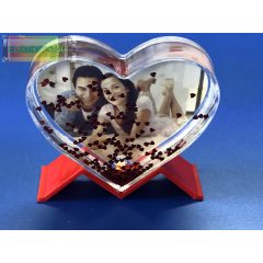 Hógömb "szív" lapos, talpas