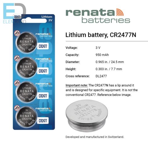 Renata Lithium CR 2477 N