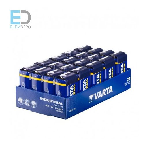 Varta Industrial 4022 9V elem  ( Pack 20 )