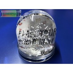 Hógömb fényképes fotógömb "kerek-havas"