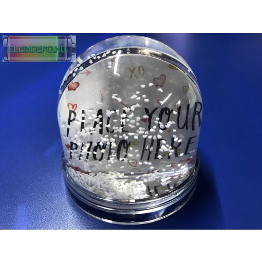 Hógömb fényképes fotógömb "kerek-havas"