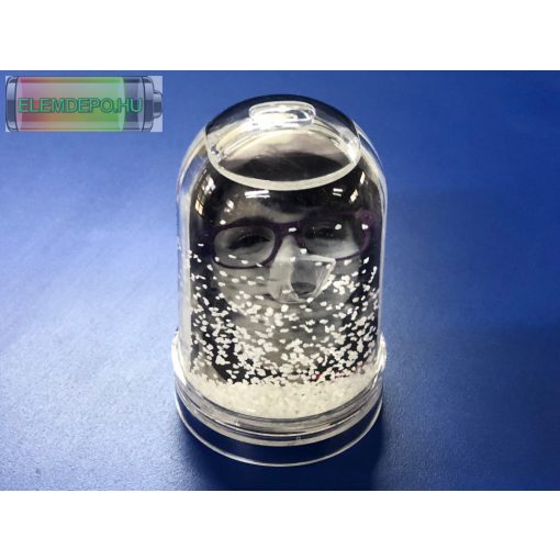 Karácsonyi hógömb - fényképes fotógömb "havazik"